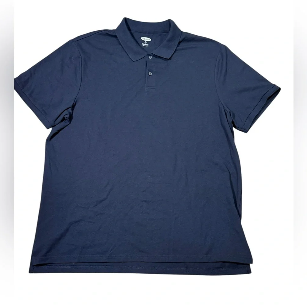 Old Navy Flex Polo Shirt Set of Two in Navy Blue & Pomegranate Berry Size XXL - Picture 8 of 10
